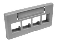 Leviton QuickPort Modular Furniture Faceplate with ID Window - flush mount
