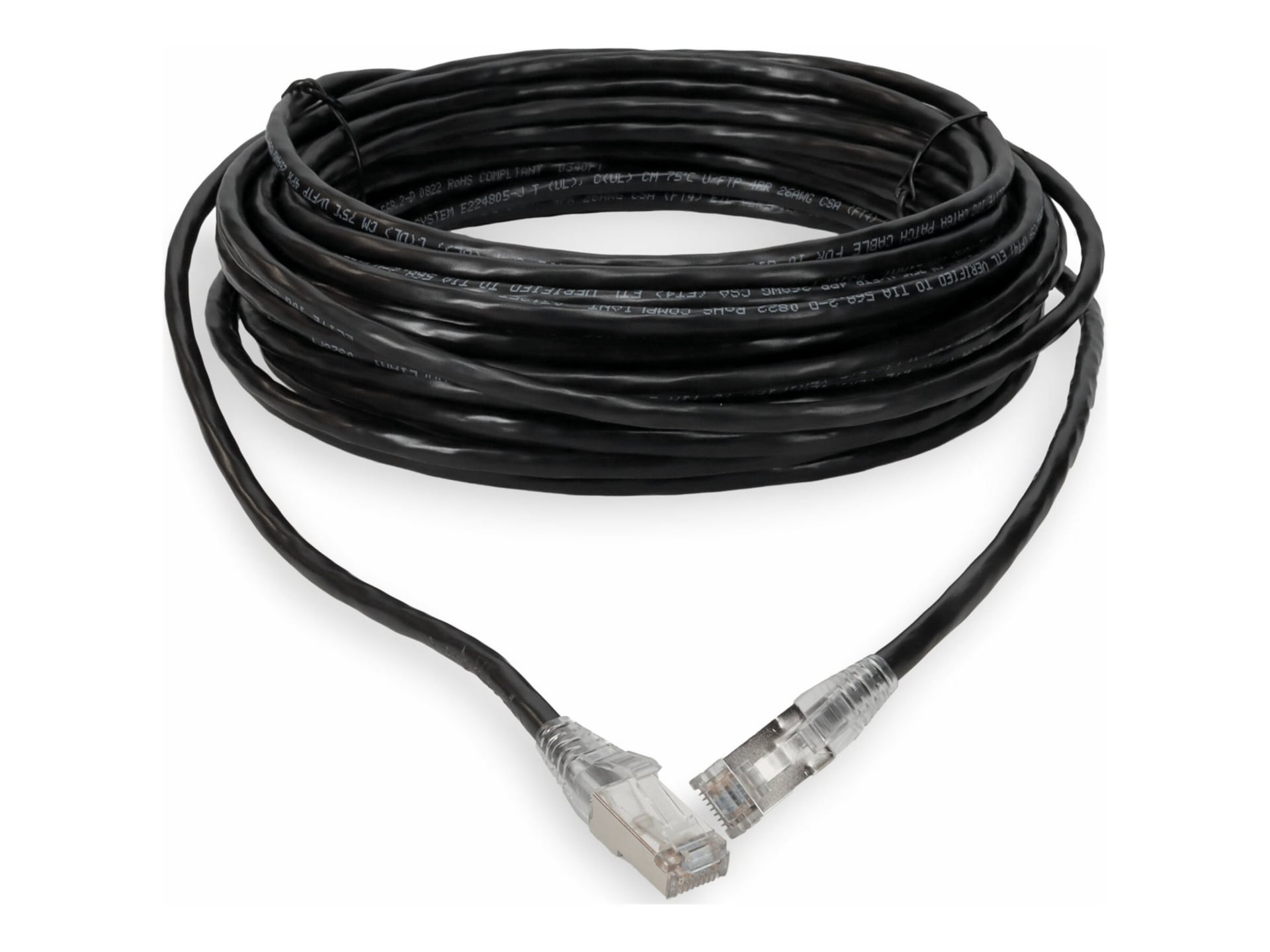 Proline 50ft RJ-45 (M)/RJ-45 (M) Shielded Straight Black Cat6A STP Cable