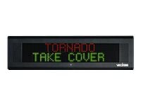 Valcom InformaCast - clock - rectangular - electronic - wall mountable - 20.39 in x 5.51 in - black