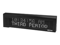 Thumbnail 2 of 3 for Valcom InformaCast - clock - rectangular - electronic - wall mountable - 20.39 in x 5.51 in - black