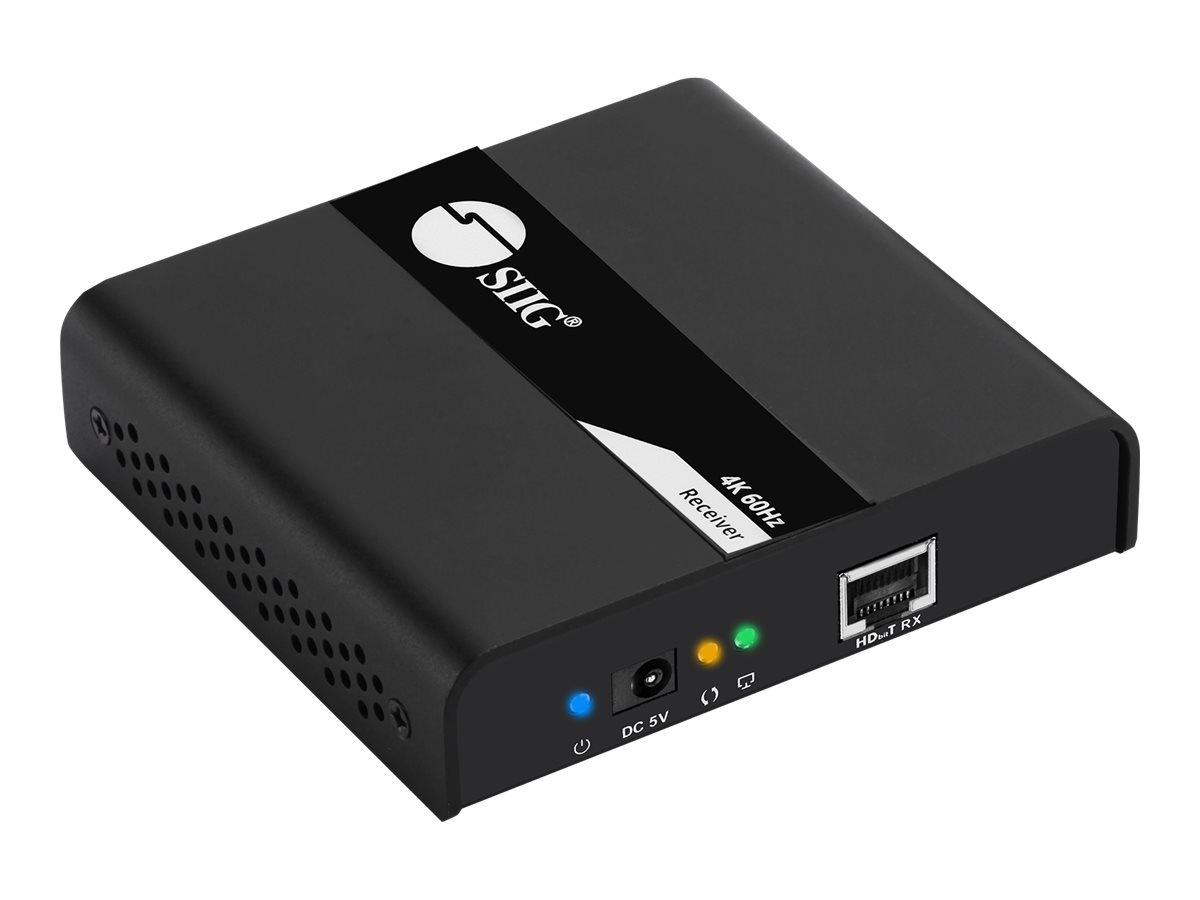 SIIG HDMI 2.0 4K@60Hz Over Cat6 Extender with IR - Receiver - video/audio/i
