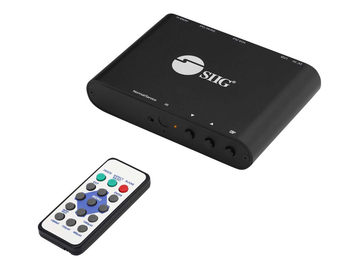 SIIG CE-H24R11-S1 HDMI to VGA video and audio converter / scaler