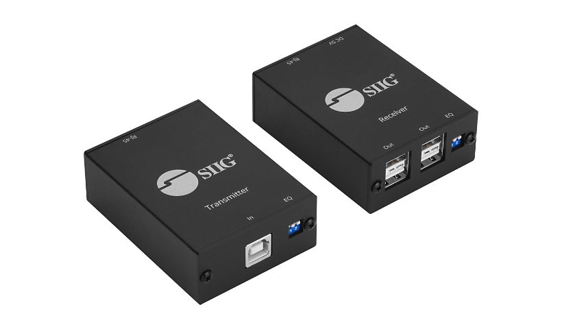 SIIG 4-Port USB 2.0 Extender (Transmitter & Receiver) - USB extender - USB - TAA Compliant