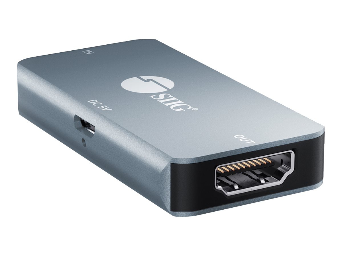 SIIG HDMI 2.0 4K HDR Repeater - repeater - HDMI - TAA Compliant
