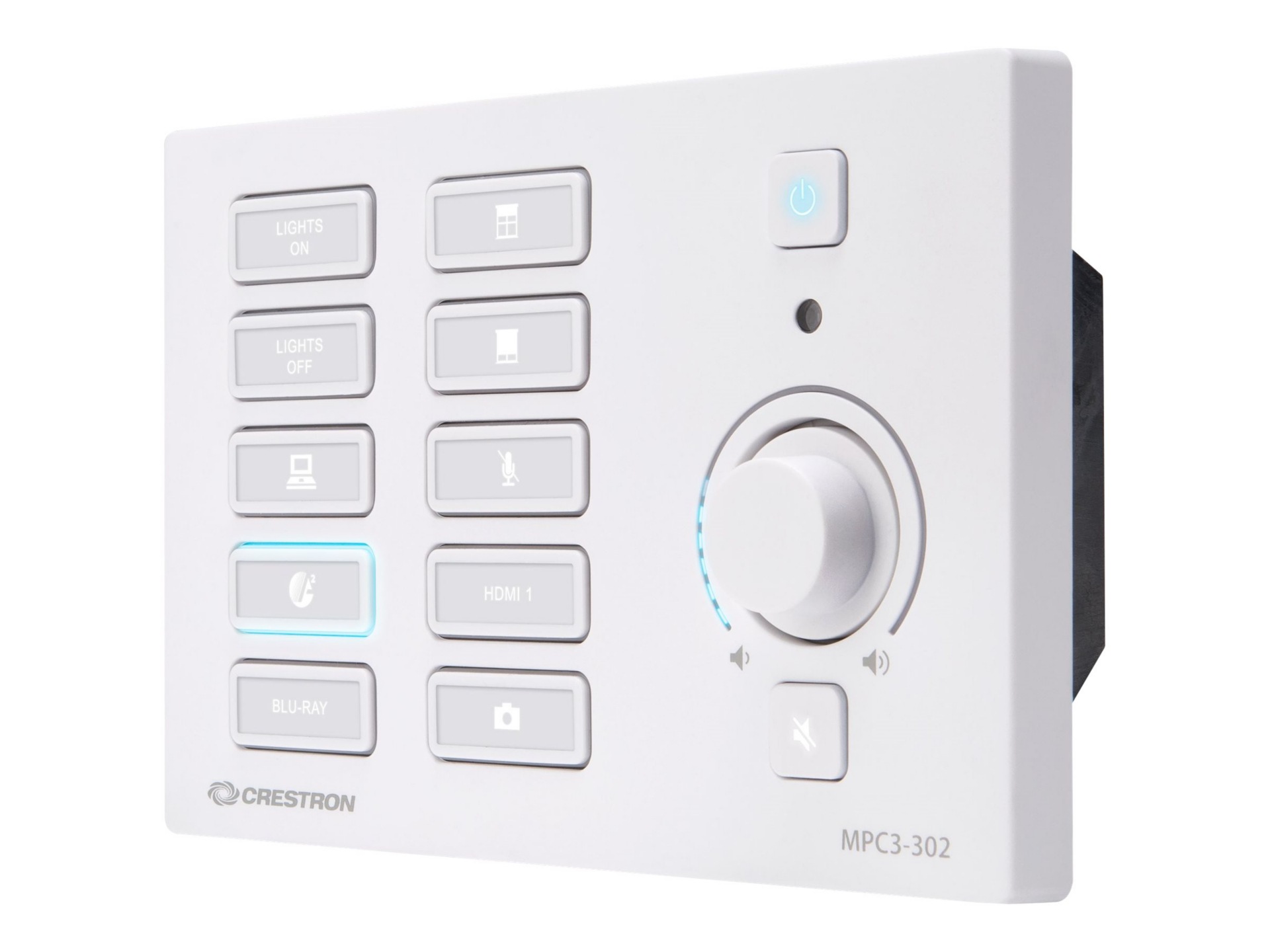Crestron 3-Series Media Presentation Controller 302, White presentation controller / control panel
