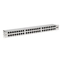 Tripp Lite Cat5e/Cat6 48-Port Patch Panel - Shielded, Krone IDC, 568A/B, RJ45 Ethernet, 1U Rack-Mount, TAA - patch panel