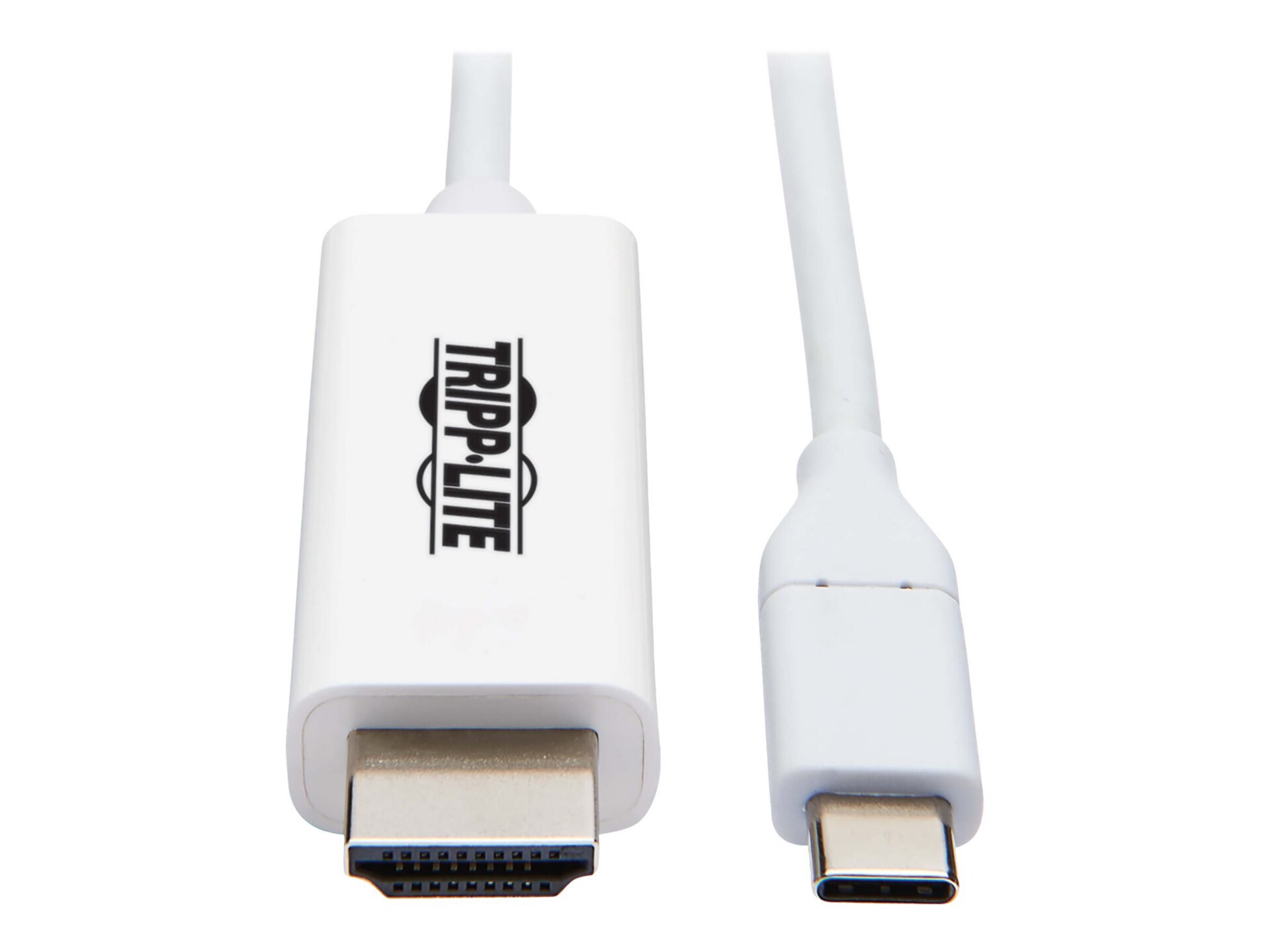 Tripp Lite USB C to HDMI Adapter Cable USB 3.1 Gen 1 4K M/M USB-C White 3ft - video cable - HDMI / USB - 3 ft