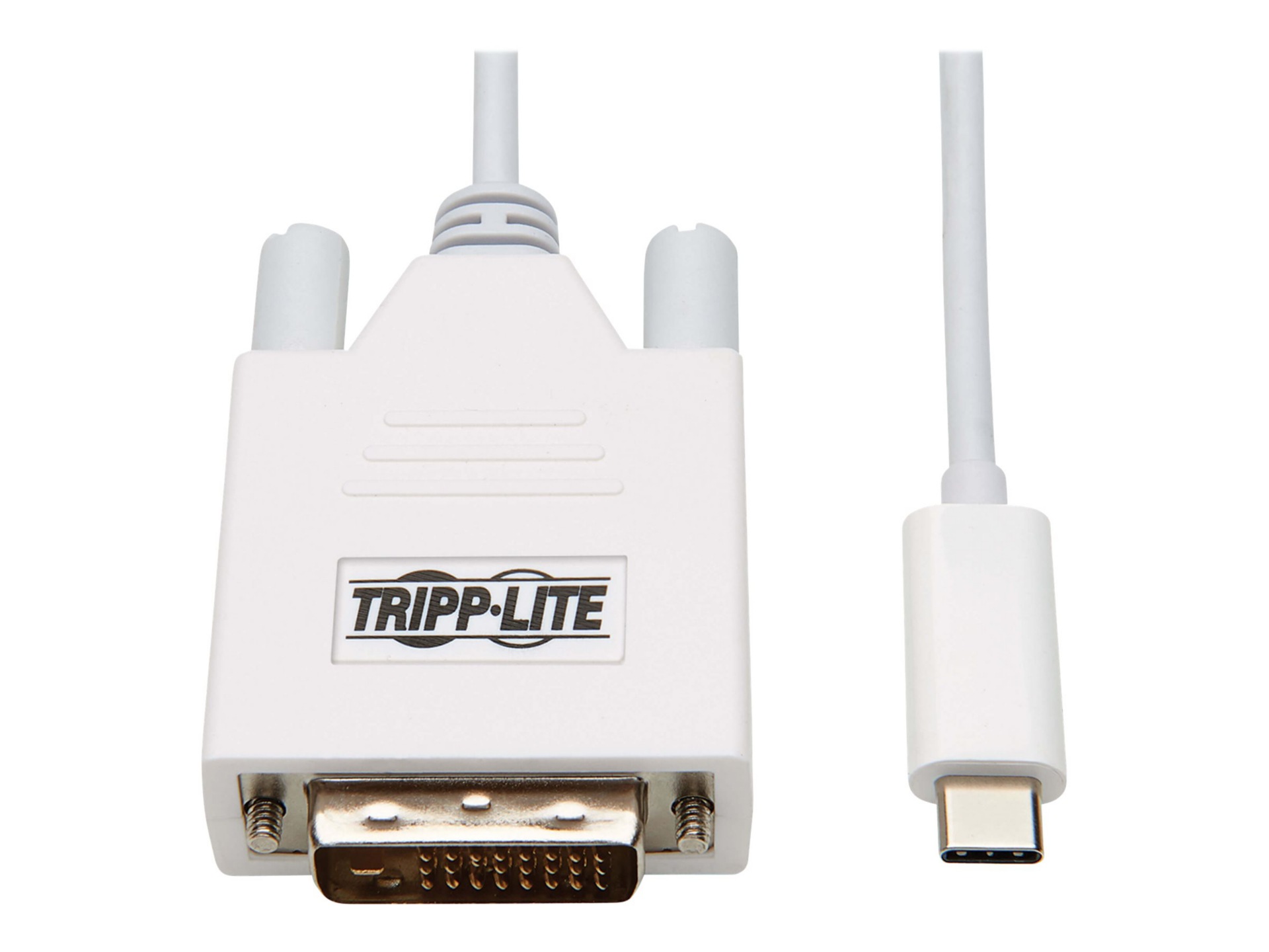 Tripp Lite USB C to DVI Adapter Cable USB 3.1 1080p M/M USB-C White 10ft - DVI adapter - 24 pin USB-C to DVI-D - 10 ft