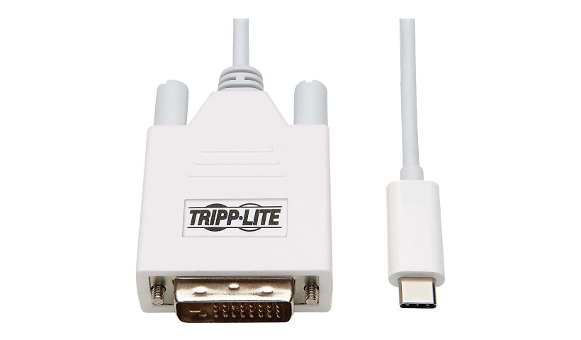 Tripp Lite USB C to DVI Adapter Cable USB 3.1 1080p M/M USB-C White 10ft - DVI adapter - 24 pin USB-C to DVI-D - 10 ft