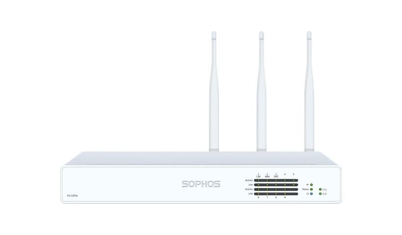 Sophos XG 125w - Rev 3 - dispositif de sécurité - Wi-Fi 5 - avec 3 ans EnterpriseProtect