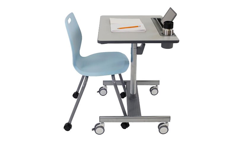 Ergotron LearnFit SE2 Short - sit/standing desk - rectangular - medium gray