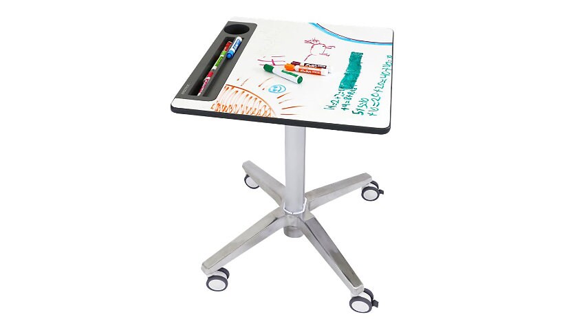 Ergotron LearnFit Sit-Stand Desk - table - rectangular - white, silver