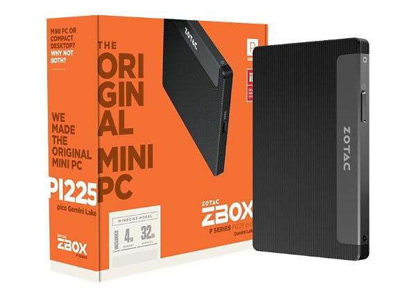 ZOTAC ZBOX P Series PI225 pico - mini PC - Celeron N4000 1.1 GHz - 4 GB - 32 GB