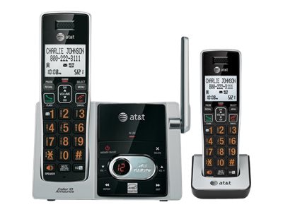 AT&T CL82213 - cordless phone - answering system with caller ID/call waiting + additional handset - black