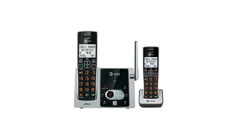 AT&T CL82213 - cordless phone - answering system with caller ID/call waiting + additional handset - black
