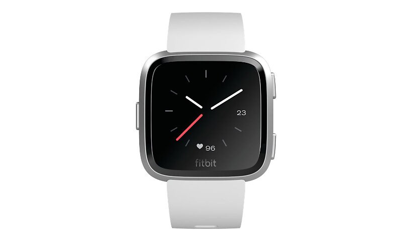 Fitbit Versa Lite Edition - silver aluminum - smart watch with band - white