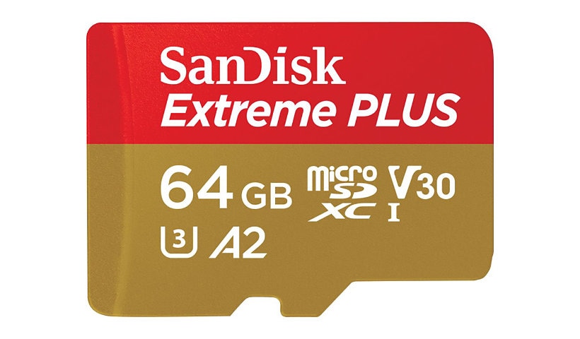 SanDisk Extreme - carte mémoire flash - 64 Go - microSDXC UHS-I