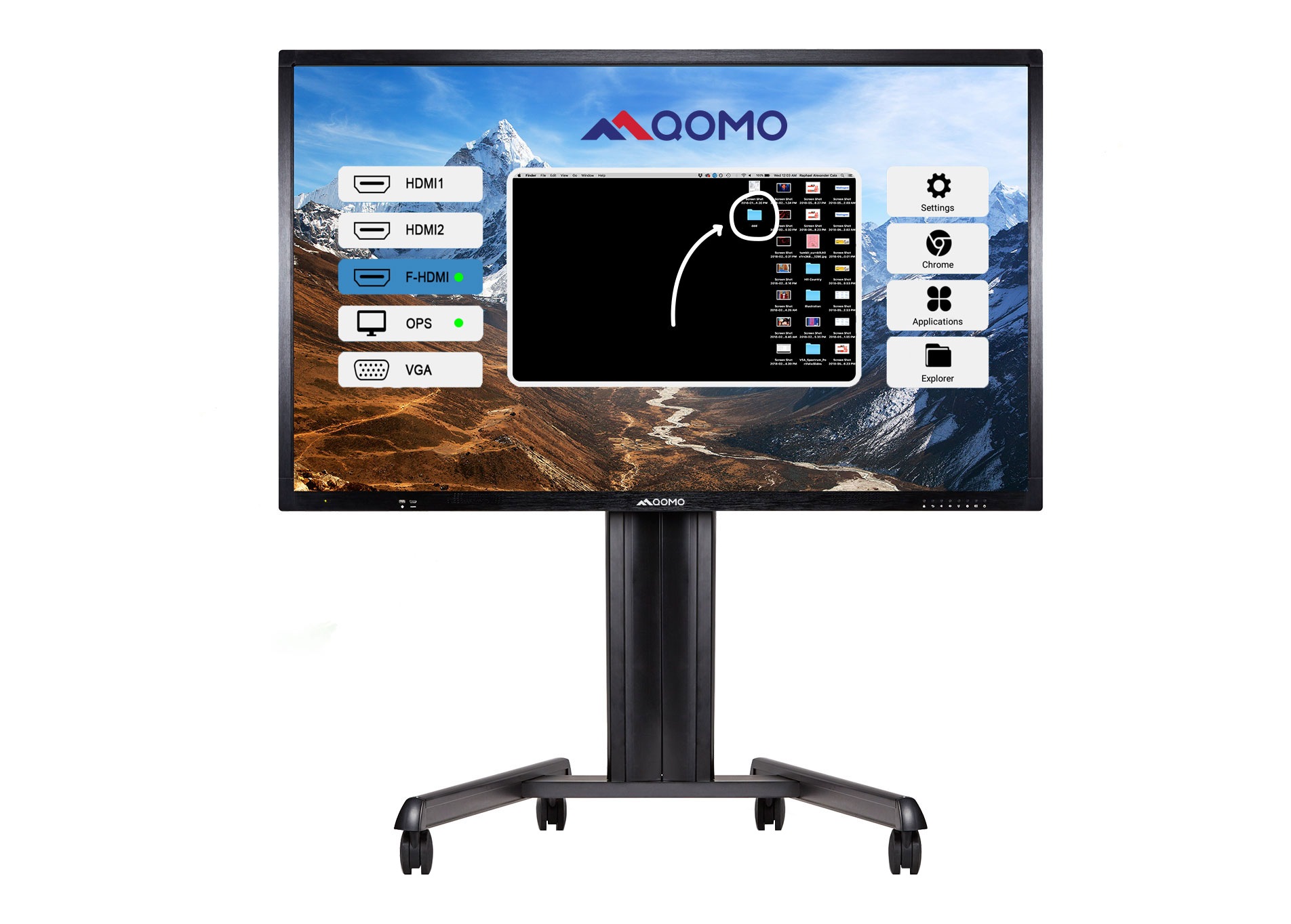 QOMO Journey 13 Series 86" 4K Interactive LED Touchscreen Display
