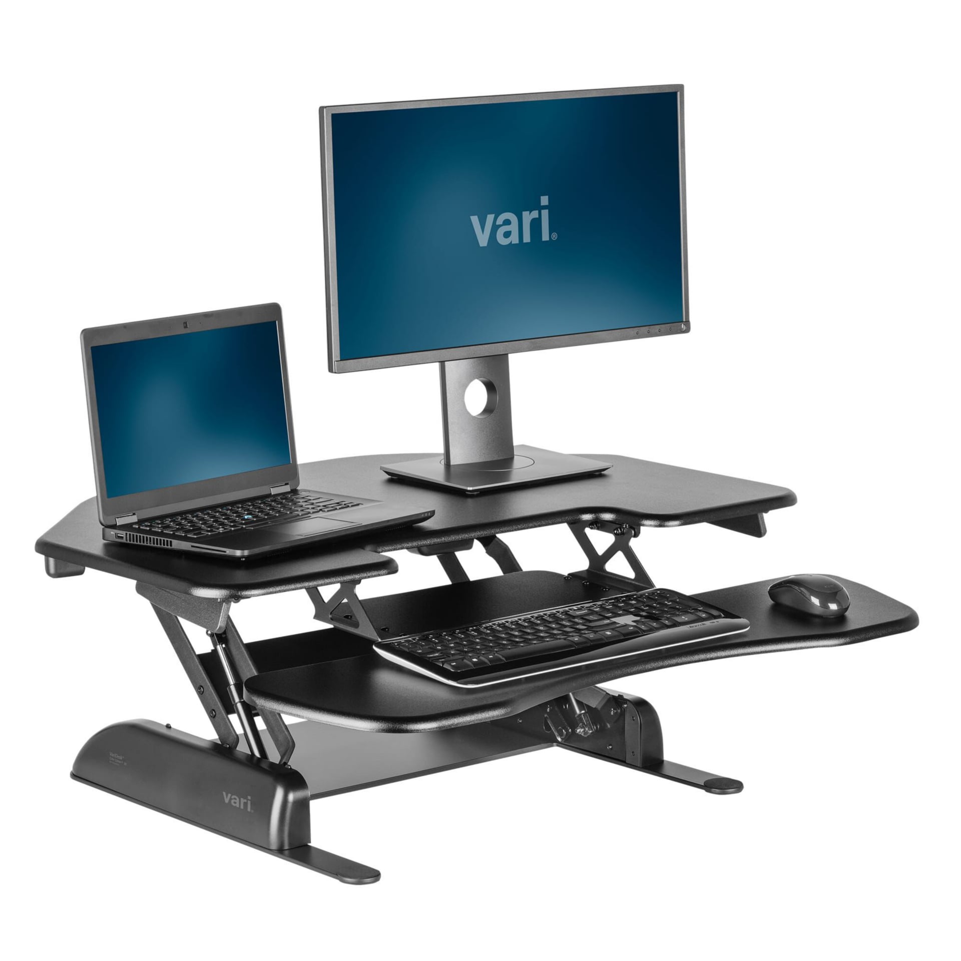 VARIDESK Cube Corner 36 - standing desk converter - black