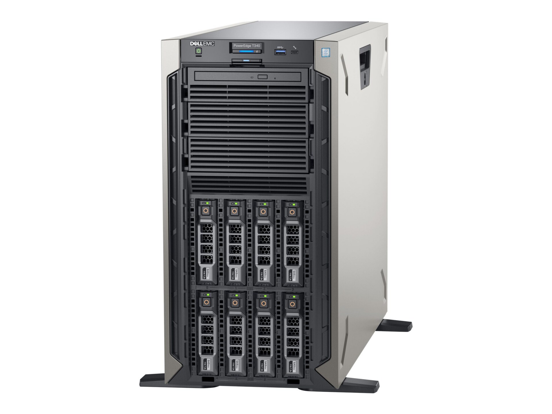 Dell EMC PowerEdge T340 - tower - Xeon E-2134 3.5 GHz - 8 GB - 1 TB