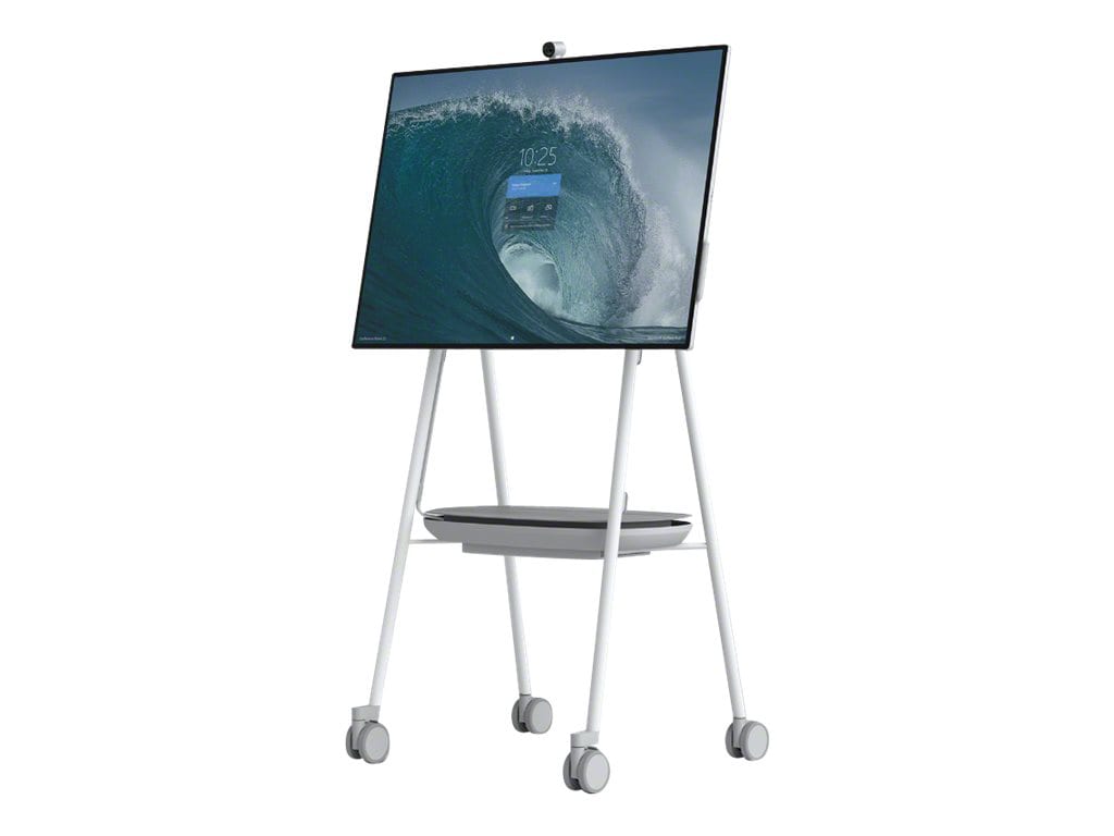 Steelcase cart - for interactive flat panel - gray, arctic white, pewter