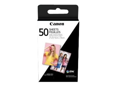 Canon ZINK 2 X 3 Sticky-Back Photo Paper, 50 Sheets/Pack (3215C001)