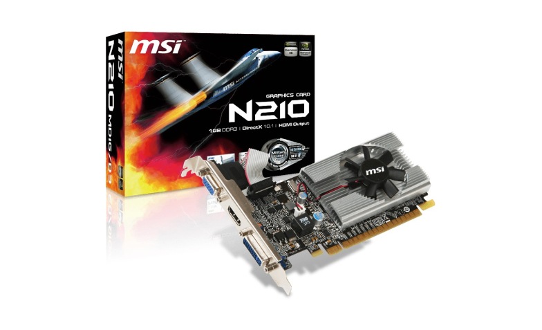 MSI NVIDIA GeForce 210 Graphic Card GB DDR3 SDRAM G2101D3