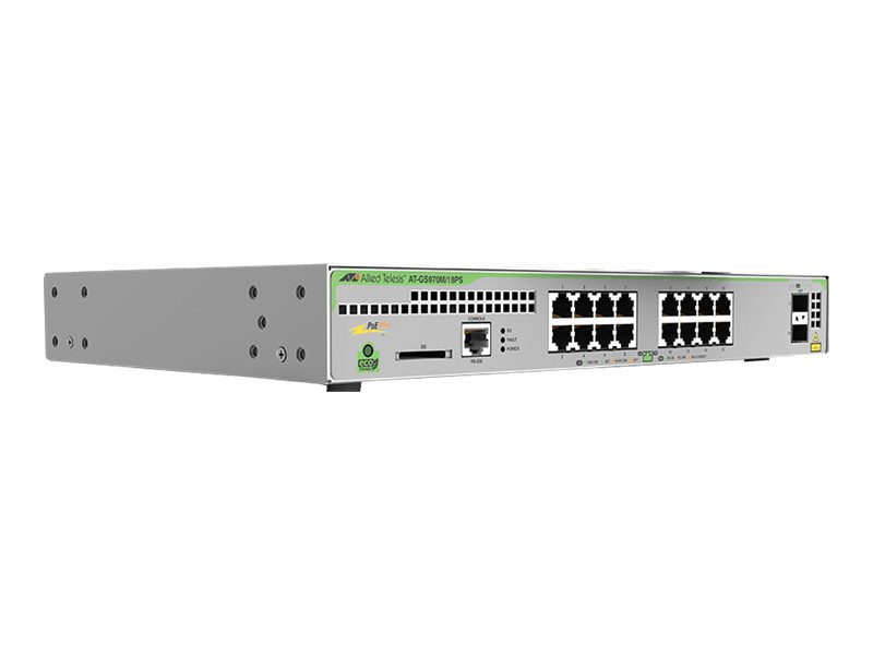 Allied Telesis CentreCOM AT-GS970M/18PS-R - switch - 18 ports - managed - rack-mountable