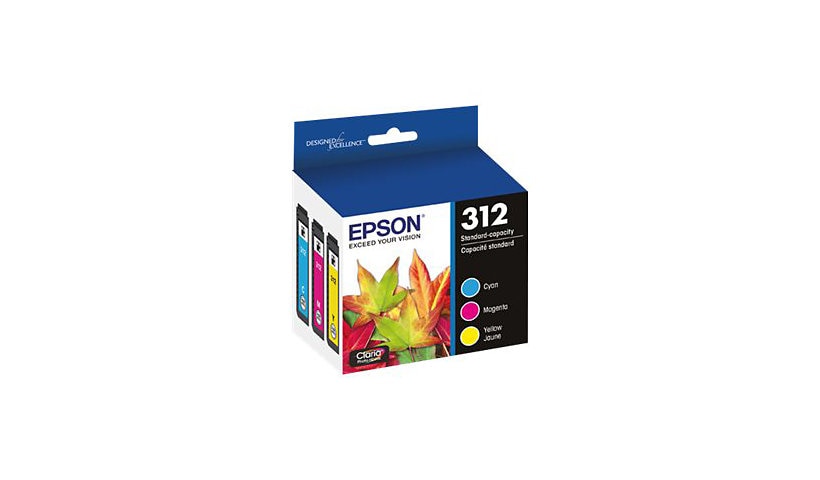 Epson T312 - 3-pack - yellow, cyan, magenta - original - ink cartridge