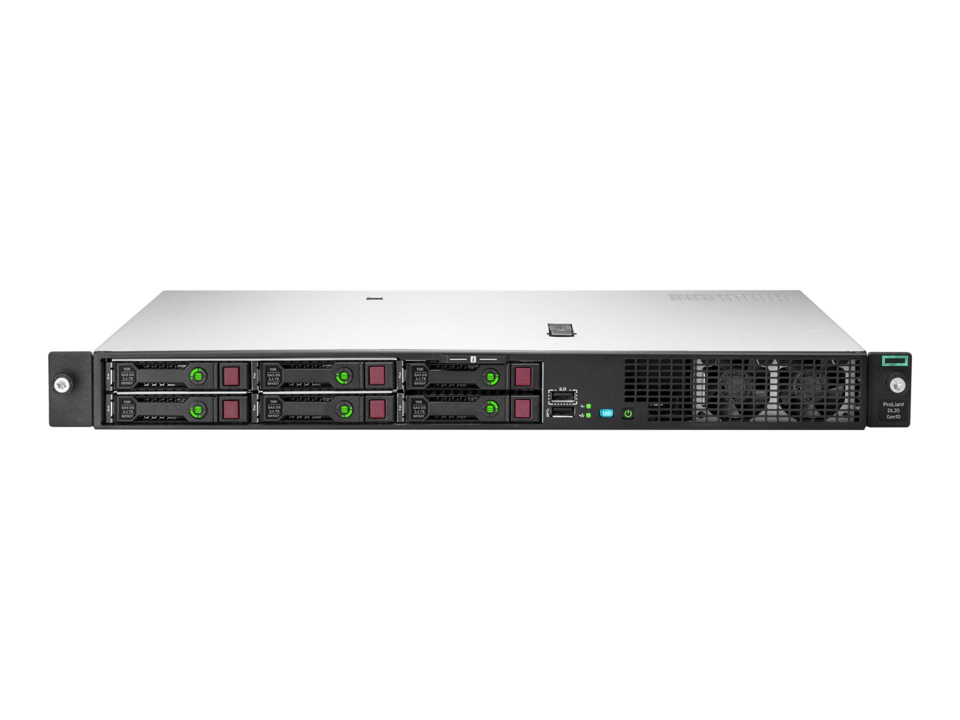 HPE ProLiant DL20 Gen10 - rack-mountable - no CPU - 0 GB - no HDD