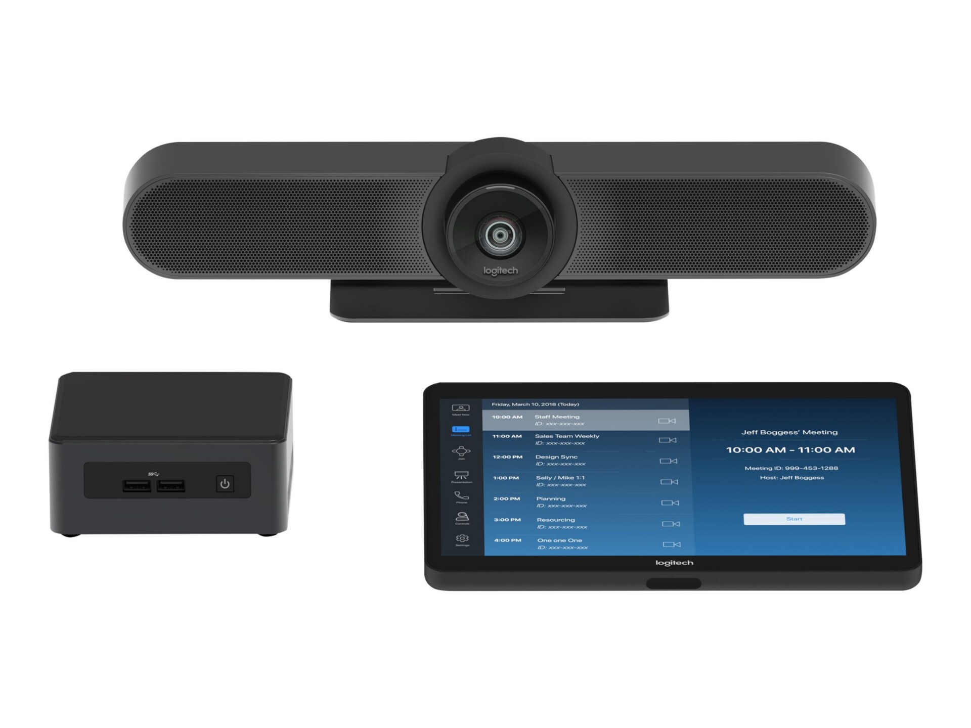 Logitech Tap for Zoom Small Rooms - video conferencing kit - with Intel NUC