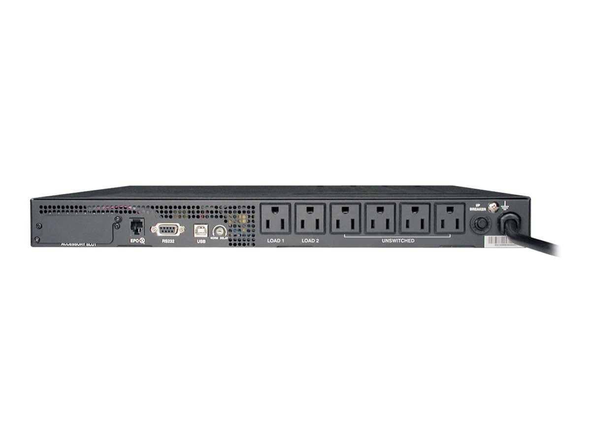 Thumbnail 2 of 3 for Eaton Tripp Lite Series UPS Smart 1000VA 800W Rackmount AVR 120V Pure Sine Wave USB DB9 SNMP 1URM - UPS - 800 Watt -