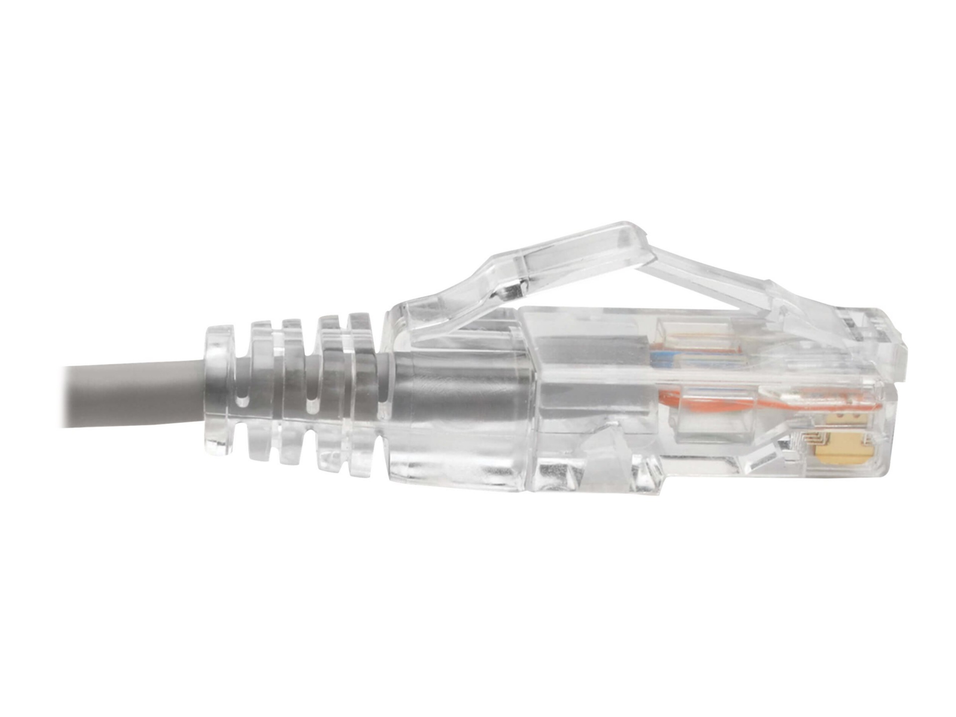 Thumbnail 3 of 4 for Eaton Tripp Lite Series Cat6 Gigabit Snagless Slim UTP Ethernet Cable (RJ45 M/M), PoE, Gray, 8-in. (20.32 cm) - patch