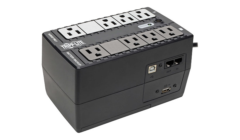 Tripp Lite UPS 650VA 330W Desktop Battery Back Up Compact 120V Standby USB Monitoring &amp; Charging - UPS - 330 Watt -