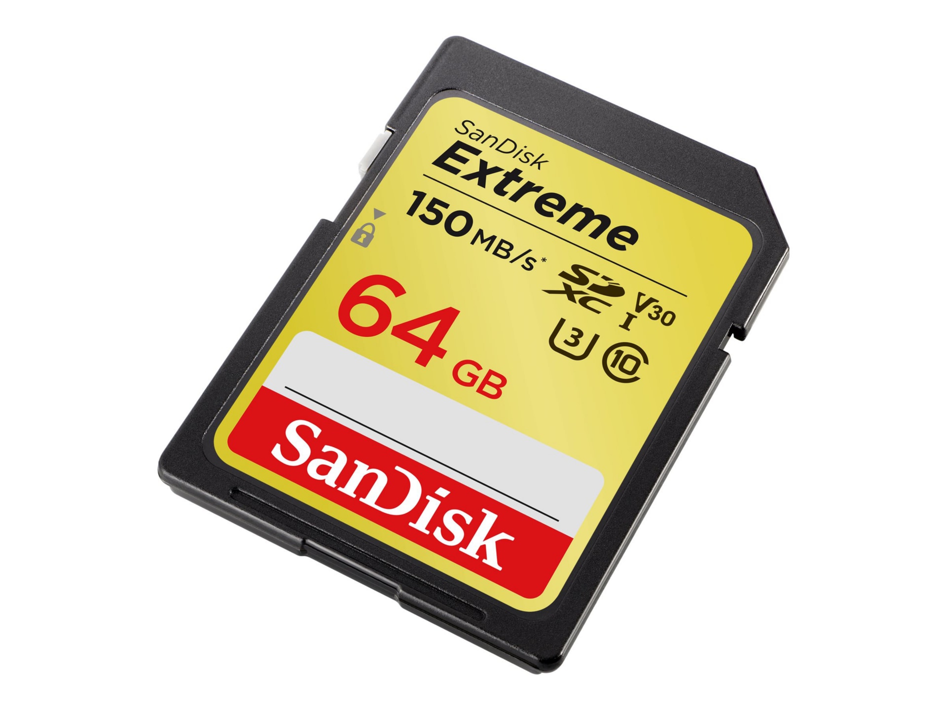 Sandisk Extreme Sdxc Uhs I 64gb 150mbps Memory Card Sdsdxv6 064g Ancin Memory Cards Cdw Com