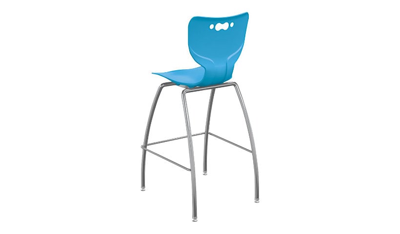 MooreCo Hierarchy - stool - plastic, chrome plated steel - blue