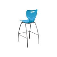 MooreCo Hierarchy - stool - plastic, chrome plated steel - blue
