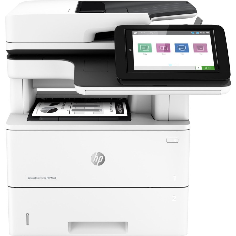 HP LaserJet M528 M528dn Laser Multifunction Printer-Monochrome-Copier/Scanner-43 ppm Mono Print-1200x1200