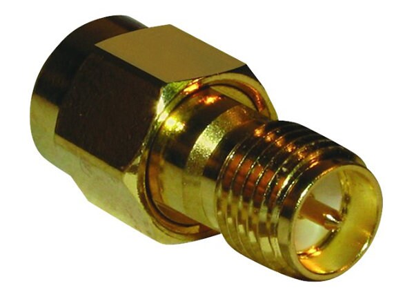 Amphenol RF SMA RP Jack to SMA Plug Adapter - Gold