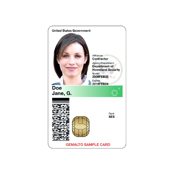 Gemalto SafeNet IDPrime PIV 2.1 Personal Identity Verification Card