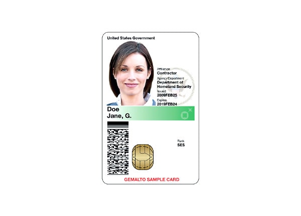 Gemalto SafeNet IDPrime PIV 2.1 Personal Identity Verification Card