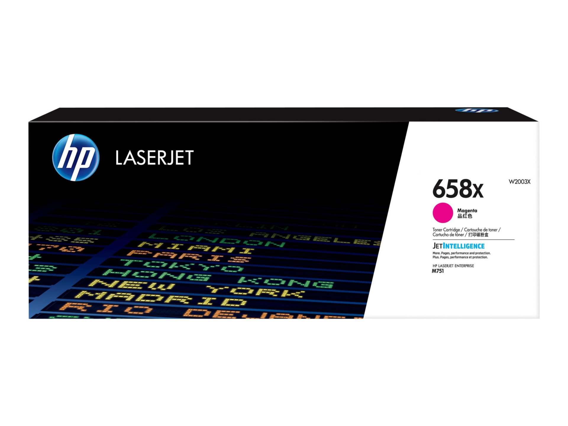 HP 658X (W2003X) Original High Yield Laser Toner Cartridge - Magenta - 1 Each