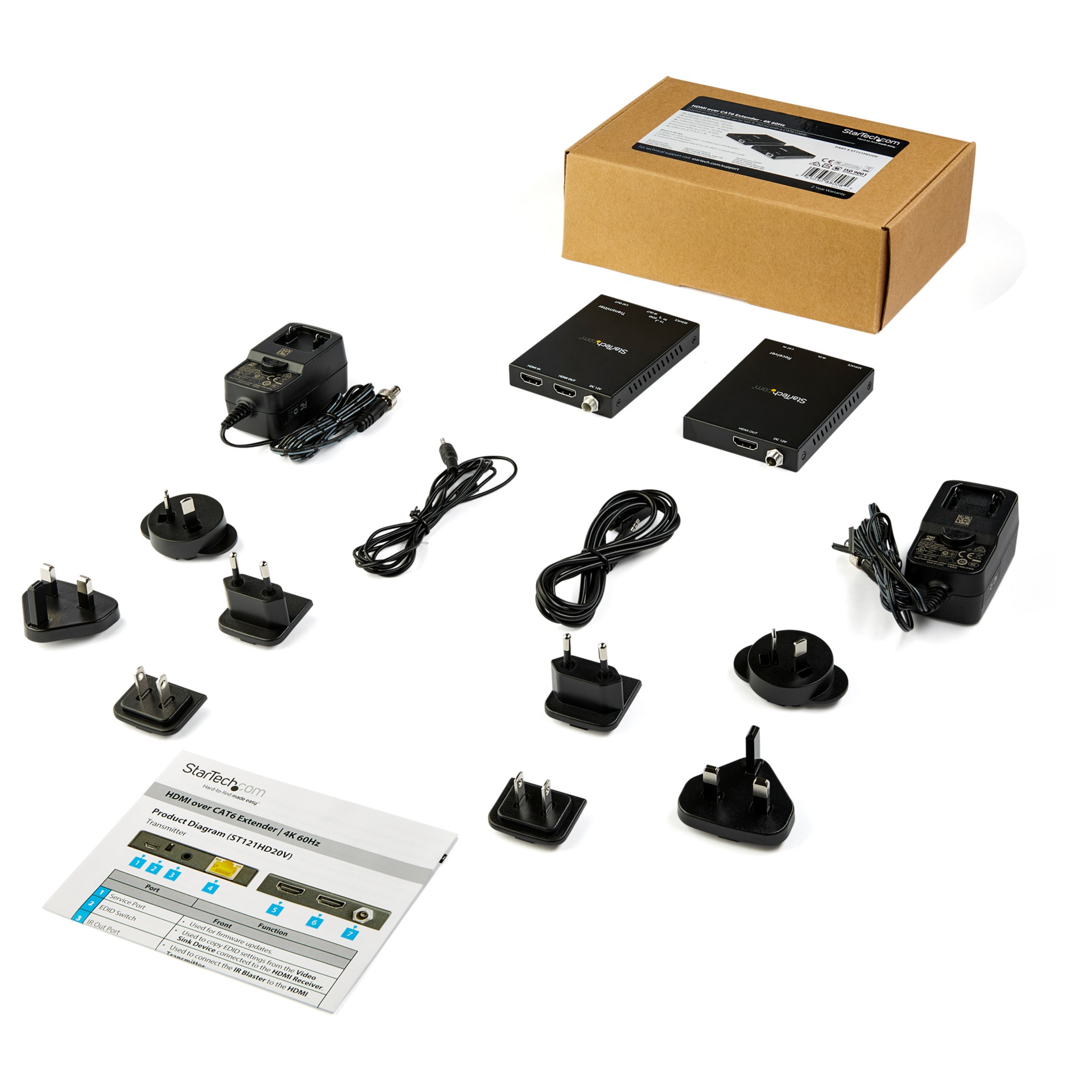 Thumbnail 5 of 6 for StarTech.com HDMI over CAT6 extender kit - Supports UHD - Resolutions up to 4K 60Hz - Supports HDR and 4:4:4 chroma