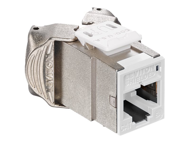 Leviton Atlas-X1 Cat 6A Component-Rated Shielded QuickPort Connector - modular insert