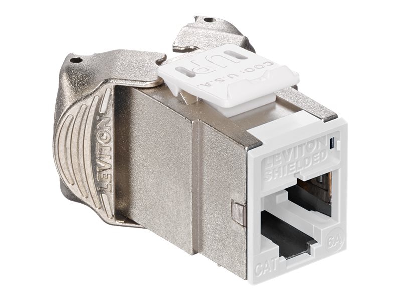 Leviton Atlas-X1 Cat 6A Component-Rated Shielded QuickPort Connector - modu