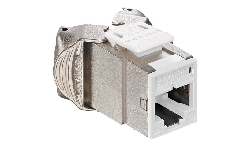 Leviton Atlas-X1 Cat 6A Component-Rated Shielded QuickPort Connector - modular insert