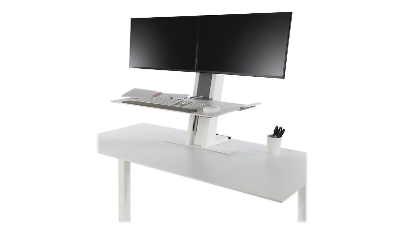 Humanscale QuickStand - mounting kit - for 2 LCD displays / keyboard - whit