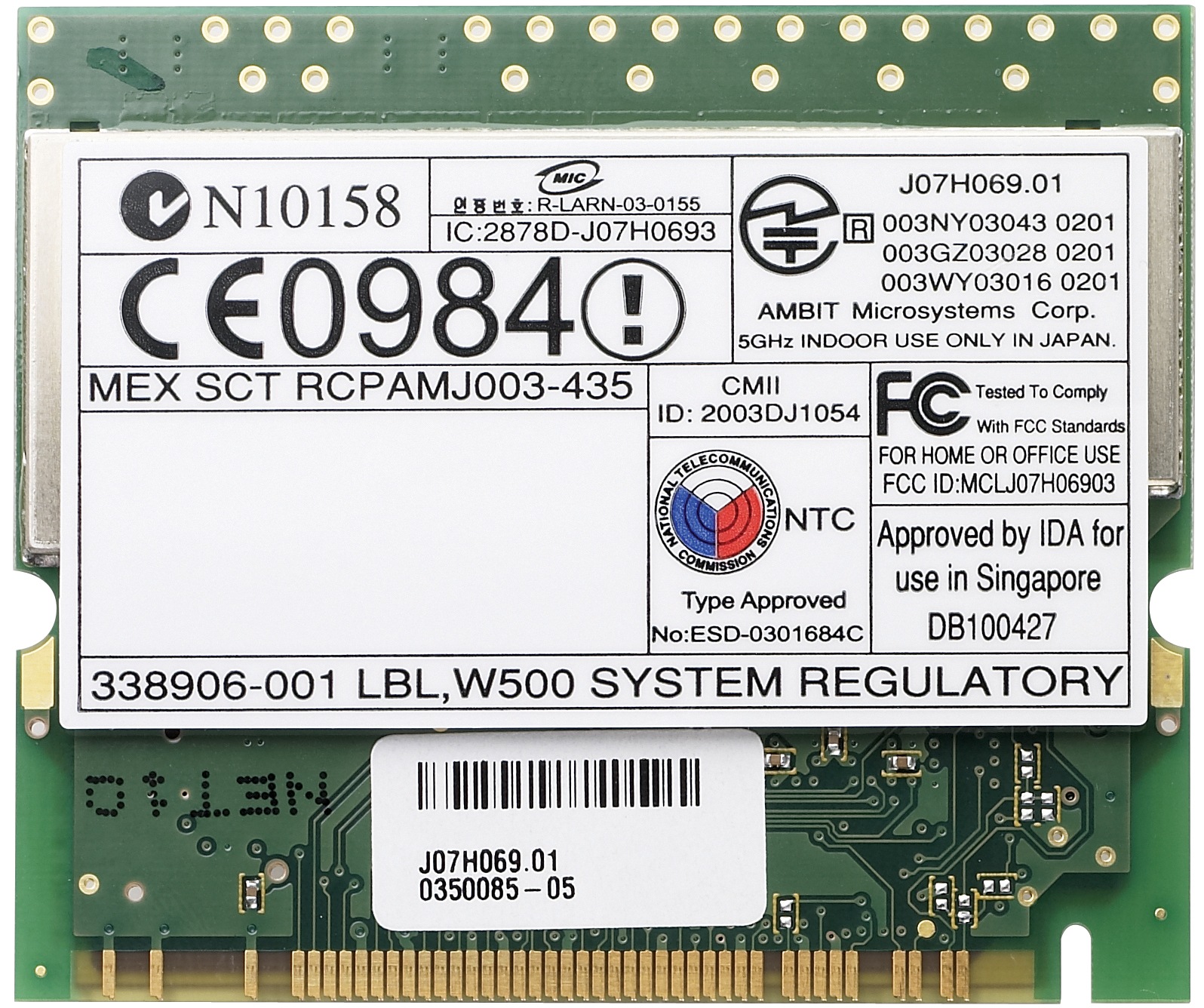 HP W500 802.11a/b/g WLAN - network adapter