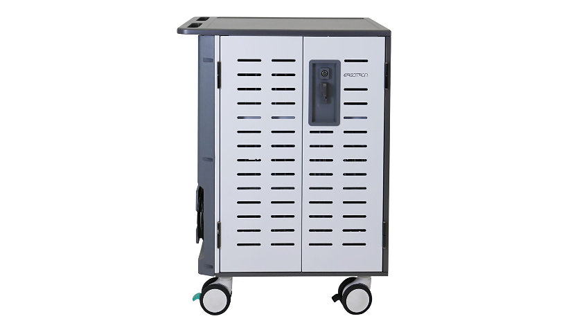 Ergotron Zip40 Charging Cart - cart - for 40 tablets / notebooks - black, silver