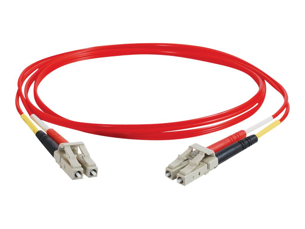 C2G 1m LC-LC 62.5/125 OM1 Duplex Multimode PVC Fiber Optic Cable - Red - pa